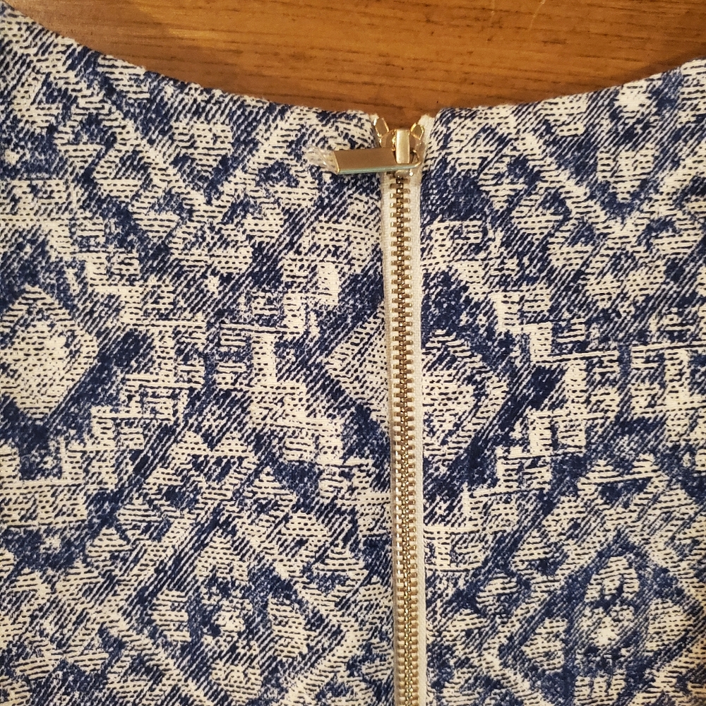 Etcetera Jeweled Neckline Aztec Patterned Dress - image 4